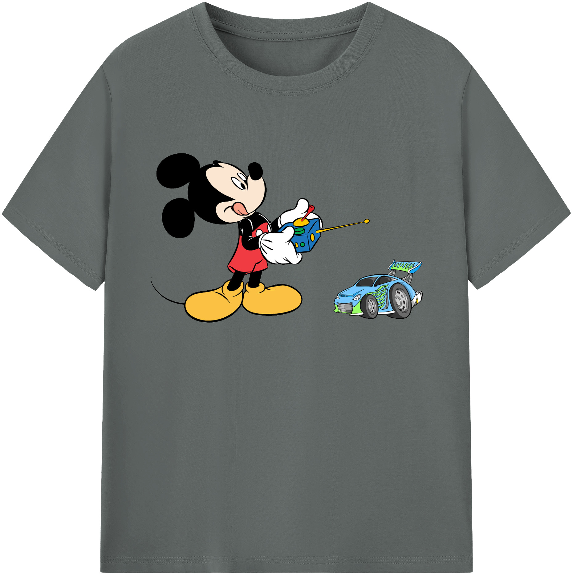 ミッキーマウス Mickey Mouse 綿100％ メンズ半袖Tシャツ｜肌触りやわらか＆通気性